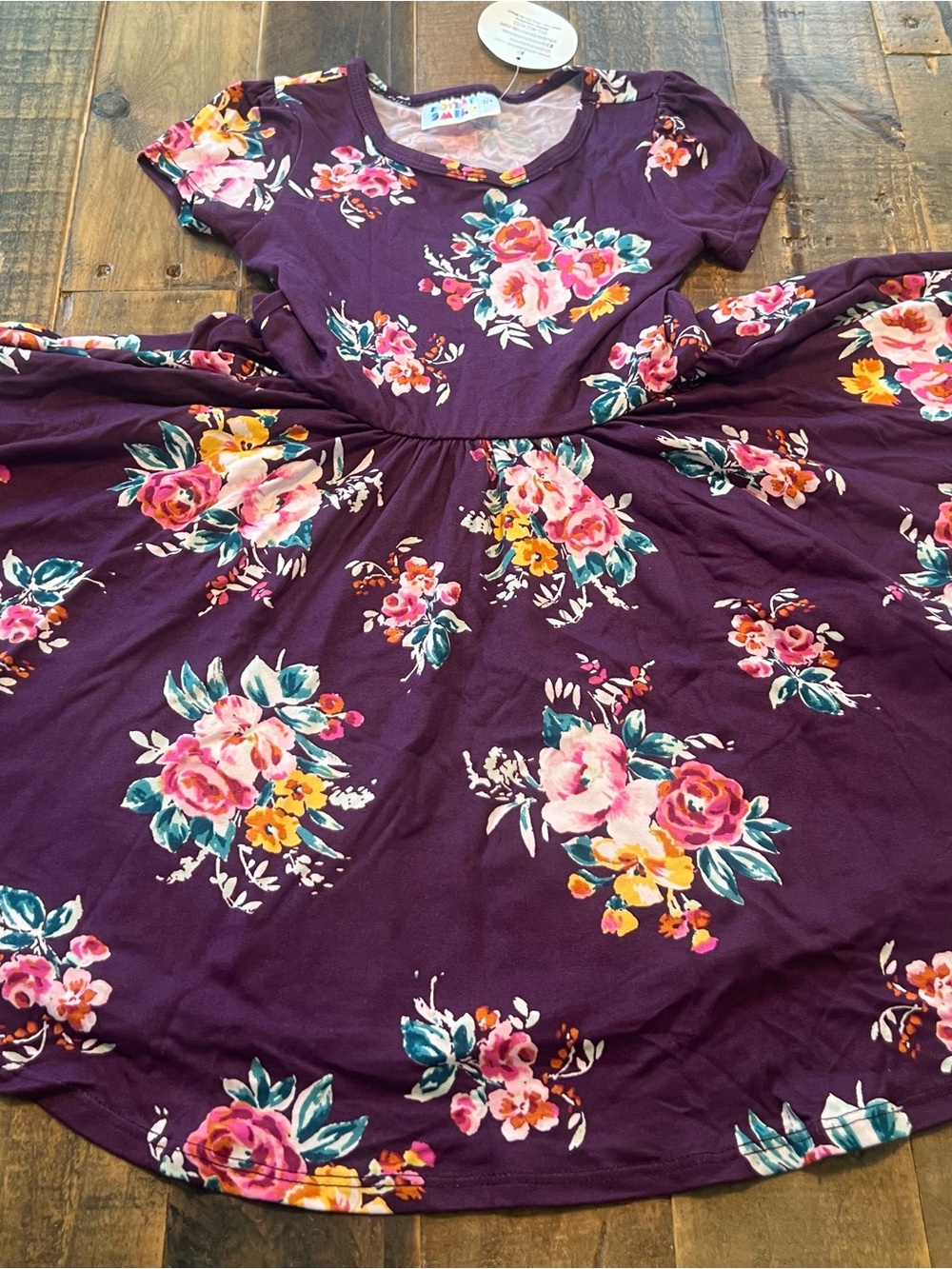 Dot Dot Smile size 3/4 girls floral Cap sleeve twirl dress new